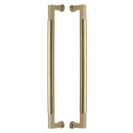 M Marcus Heritage Brass Back to Back Door Pull Handle Bauhaus Design 483mm length